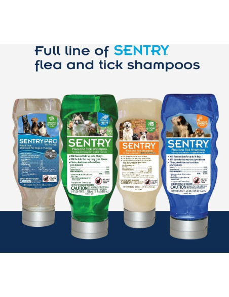 Champú SENTRY PRO para Pulgas y Garrapatas 510 ml Jengibre