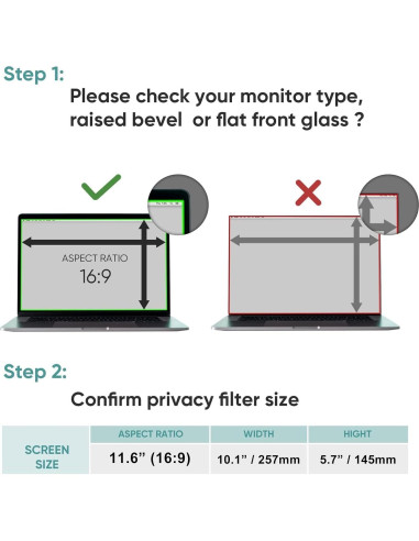Protector de Pantalla Privada XinWoTuo 11.6" Antirreflejo