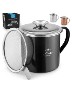 Contenedor de Grasa de Tocino Zulay Kitchen 1L Acero Inoxidable