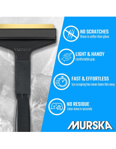 Raspador de Hielo Murska de Latón con Mango Largo - 2 Paquete 2