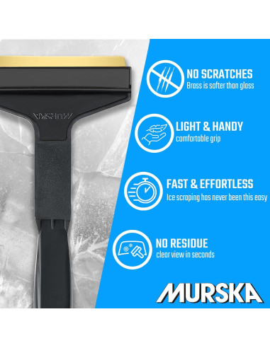 Raspador de Hielo Murska de Latón con Mango Largo - 2 Paquete