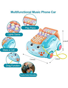 Teléfono de Juguete Musical para Bebés SHANTOU FANNI Azul 2