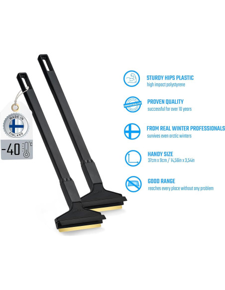 Raspador de Hielo Murska de Latón con Mango Largo - 2 Paquete