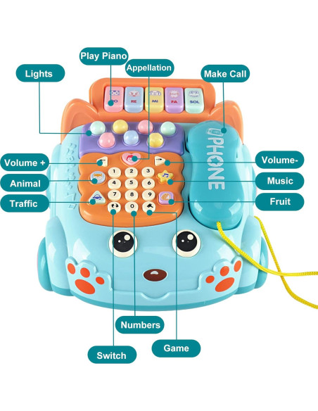 Teléfono de Juguete Musical para Bebés SHANTOU FANNI Azul
