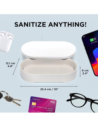 Caja Desinfectante UV-C y Cargador Inalámbrico Lexon OBLIO