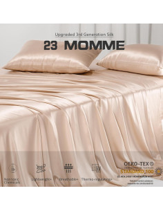Juego de Sábanas de Seda de Morera PROMEED 4 Piezas Queen 2