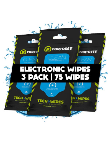 Toallitas de Limpieza Fortress para Electrónicos - Paquete de 3