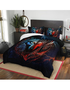 Conjunto de Edredón AILONEN Lobo Individual 3 Piezas 2