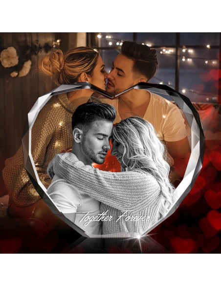 Foto de Cristal 3D Personalizada QPCBEBY Corazón 8.9x8.4cm