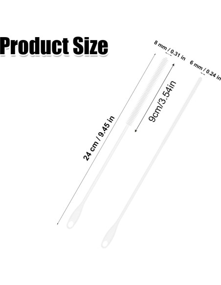 2 Cepillos de Silicona para Pajitas PEUTIER 6mm y 8mm