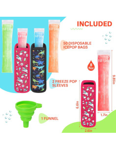 50 Bolsas Molde Paletas Amintiri + 2 Soportes Neopreno 2