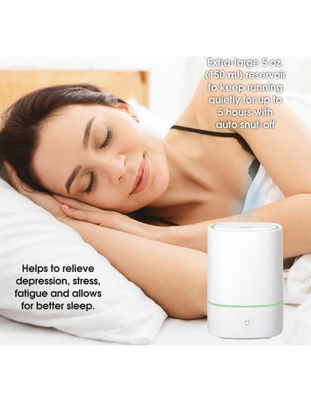 Difusor de Aroma Ultrasónico LED Pure Essential 150ml Blanco