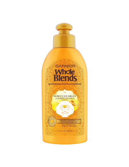 Acondicionador sin enjuague Garnier Whole Blends 150 ml - Aceite de Argán y Camelia