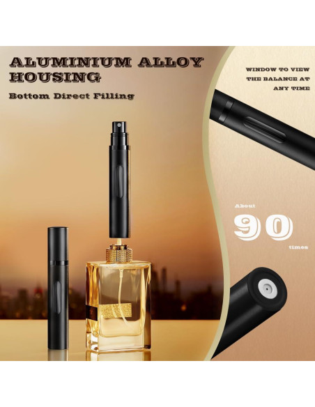 Atomizador de Perfume Rellenable DIOHIO 8ml A Prueba de Fugas