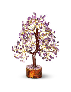 Árbol de Dinero de Amatista PYOR - Decoración Espiritual 26 cm