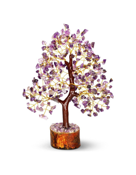 Árbol de Dinero de Amatista PYOR - Decoración Espiritual 26 cm