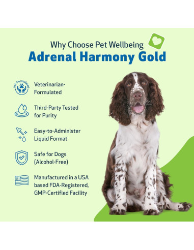 Suplemento Herbal Adrenal Harmony Gold Pet Wellbeing 59 ml