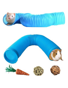 Túnel Plegable para Mascotas Hamiledyi 2 PCS 21 cm Azul