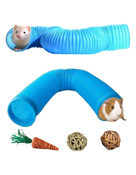 Túnel Plegable para Mascotas Hamiledyi 2 PCS 21 cm Azul