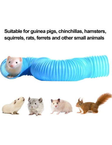 Túnel Plegable para Mascotas Hamiledyi 2 PCS 21 cm Azul