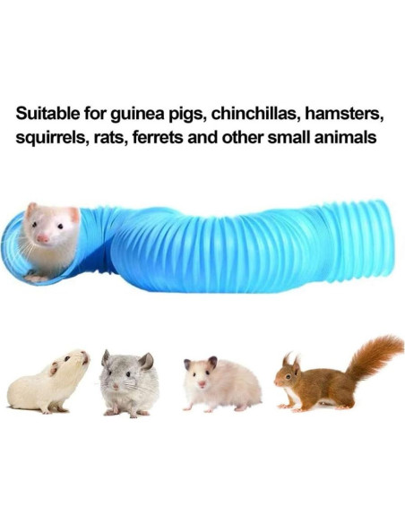 Túnel Plegable para Mascotas Hamiledyi 2 PCS 21 cm Azul