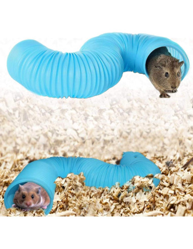 Túnel Plegable para Mascotas Hamiledyi 2 PCS 21 cm Azul