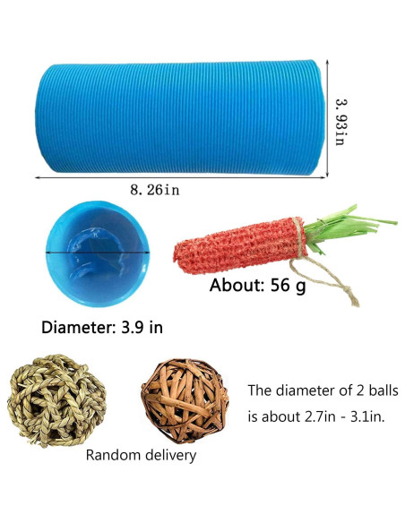 Túnel Plegable para Mascotas Hamiledyi 2 PCS 21 cm Azul