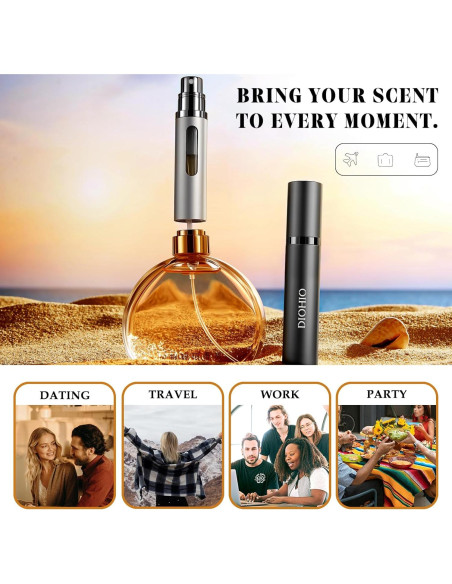 Atomizador de Perfume Rellenable DIOHIO 8ml A Prueba de Fugas