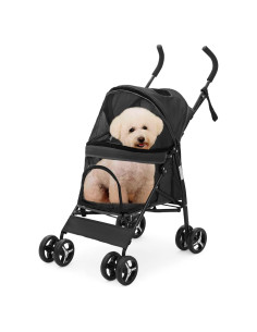 Carrito para Mascotas Colección Athena Negro 10 Kg Plegable