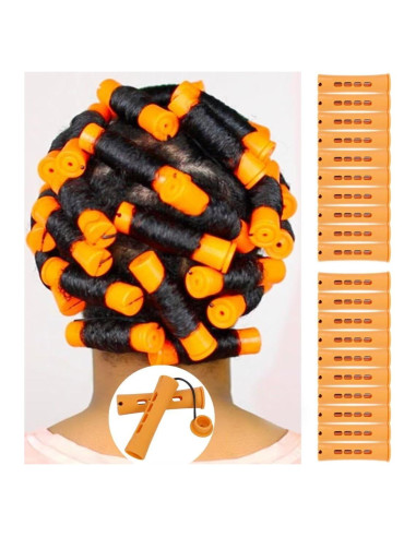 Juego de 20 Varillas de Permanentes Naranjas YOROSTAR para Cabello