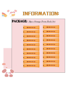 Juego de 20 Varillas de Permanentes Naranjas YOROSTAR para Cabello 2