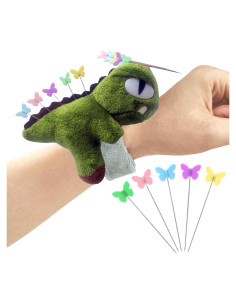 Almohadilla de Agujas Dinosaurio ZDSH con 50 Alfileres Mariposa