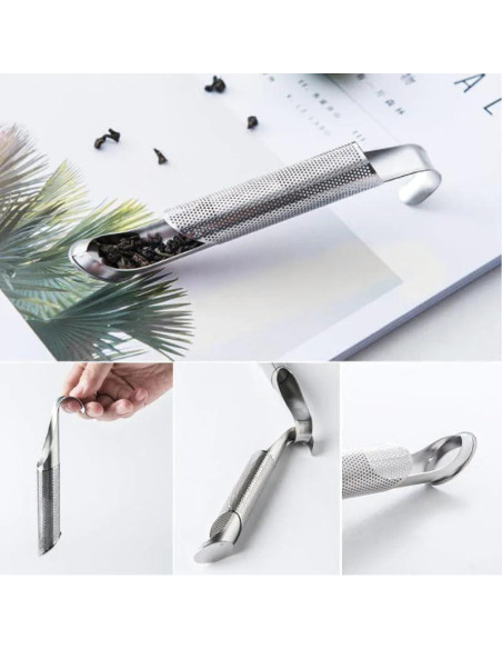 Infusor de Té VLZLQ de Acero Inoxidable con Gancho 14.5 cm