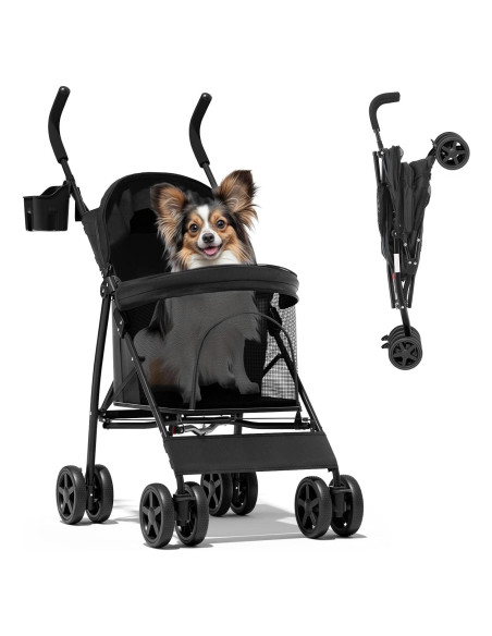 Carrito Plegable para Mascotas Magshion Negro hasta 10 kg