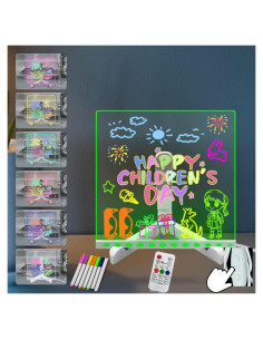 Tablero de Mensajes LED Acrílico ASEAZ 20x19 cm Multicolor