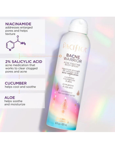 Spray Corporal Aclarador Bacne Pacifica - 2% Ácido Salicílico