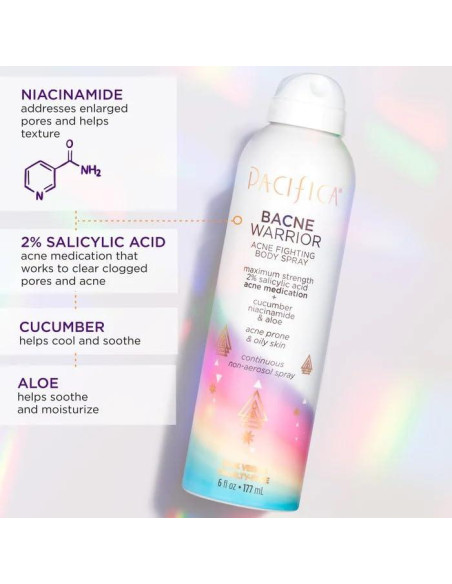 Spray Corporal Aclarador Bacne Pacifica - 2% Ácido Salicílico