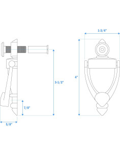 Tirador de Puerta con Visor Nuk3y 10.16 cm Latón Antiguo 2