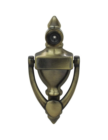 Tirador de Puerta con Visor Nuk3y 10.16 cm Latón Antiguo