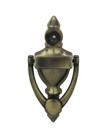 Tirador de Puerta con Visor Nuk3y 10.16 cm Latón Antiguo