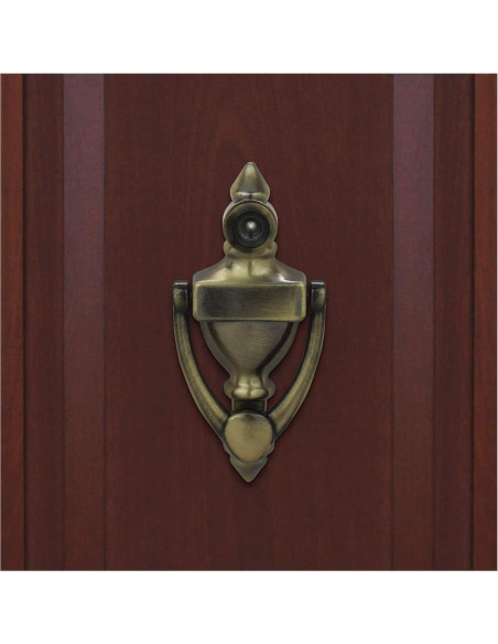 Tirador de Puerta con Visor Nuk3y 10.16 cm Latón Antiguo