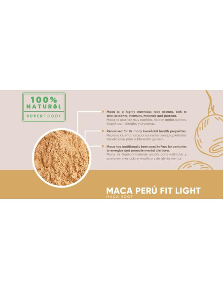 Polvo de Maca Tri-Color FitLight 100g - Energizante Natural