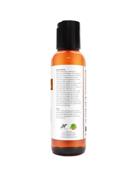 Aceite de Semilla de Calabaza Velona 60 ml Orgánico Prensado en Frío