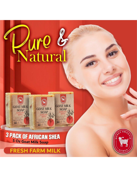 Jabón de Leche de Cabra Shea Honey Sweetie Acres - 3 Barras 141 g