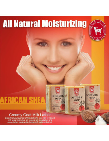 Jabón de Leche de Cabra Shea Honey Sweetie Acres - 3 Barras 141 g