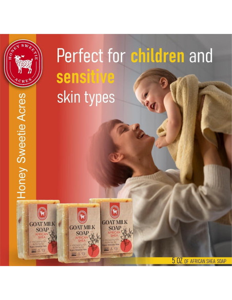 Jabón de Leche de Cabra Shea Honey Sweetie Acres - 3 Barras 141 g