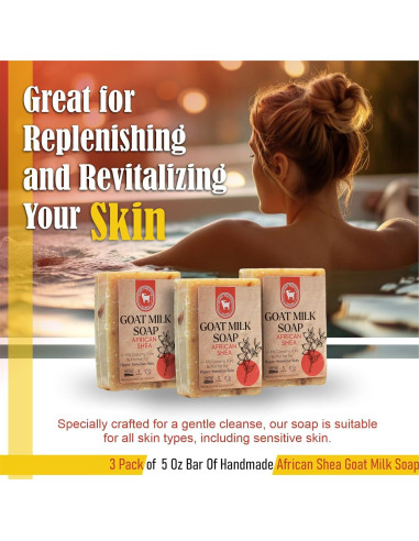 Jabón de Leche de Cabra Shea Honey Sweetie Acres - 3 Barras 141 g