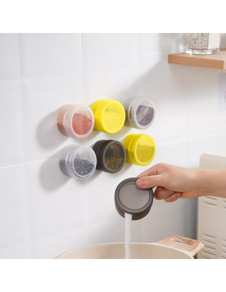 Latas Magnéticas para Especias SHAPERME 4 Piezas Acero Inoxidable