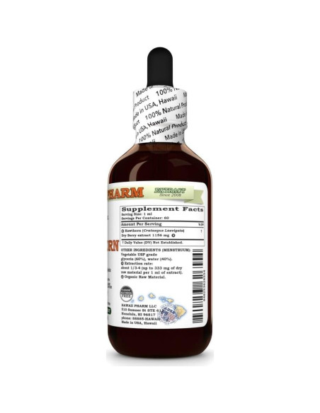 Extracto de Hawthorn sin Alcohol Hawaii Pharm 60 ml Antioxidante