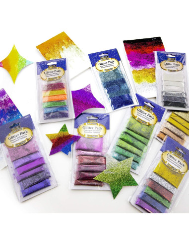 Polvo Brillante BAZIC 18g Color Negro para Manualidades